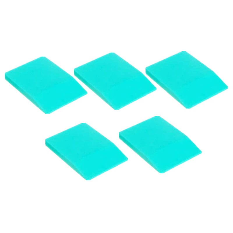JAJADO 5 Packs Mini Squeegee  Silk Printing Squeegees for Chalk Paste  Self-Adhesive Stencil Screen Scraper Printing Tool Small Squeegee Turquoise Silicone for Transfer Chalk Paint Stencil Ink - Image 1